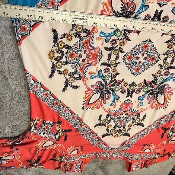 Studio One Colorful Bright Pattern Shift Dress Womens 2XL Like New - Picture 8 of 9